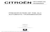 AL4 automatic transmission - kit-group.ru Transmission.pdf · presentation of the al4 automatic transmission citroËn uk ltd ... ii - presentation ... citroËn xantia phase ii vehicles