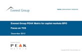 Everest Group PEAK Matrix for Banking BPO Focus on TCS · PDF fileKumar Srinivasan, Head – Capital markets BPO Services, TCS Headquarter: Mumbai, India Website: Source: Everest Group