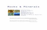 Rocks & Minerals - Kean Universitycsmart/Observing/03. Rocks and minerals.pdf · 3 Rocks on the Earth may be composed of hundreds of possible minerals but only 20 to 30 minerals are