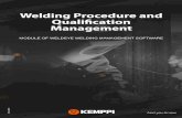 Welding Procedure and Qualification Management - · PDF fileWelding Procedure and Qualification Management EASY-TO-USE SOFTWARE FOR MANUFACTURERS WITH WELDING OPERATIONS WeldEye is