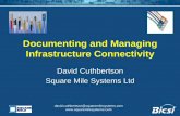 Documenting and Managing Infrastructure · PDF fileDocumenting and Managing Infrastructure Connectivity David Cuthbertson ... Example TIA606. Standards Recommendations 2. Naming conventions