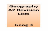 Geography A2 Revision Lists - Tudor Grange Academy, · PDF fileTropical revolving storms background Case study 1: Tropical revolving storm Occurrence Impact Management Responses Case