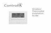 Wireless Thermostat Installation Guide - · PDF fileInstallation Instructions ... Wireless Thermostat Installation Guide and the Control4 Wireless Thermostat User Guide. IMPORTANT!
