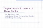 Organization/Structure of Think  · PDF fileOrganization/Structure of Think Tanks ... (Korea, 1971), and Woodrow International Center for Scholars (U.S., 1968, SWP