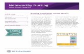 Noteworthy Nursing - UC Irvine  · PDF fileThe Noteworthy Nursing newslet‐ ter was developed to highlight nursing at UC Irvine Health and provide important information to