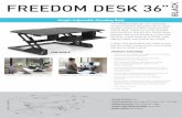FREEDOM DESK 36”BLACK - Global · PDF fileyour fingertips • Spring-assisted lifting mechanism allows you to raise and lower easily in just a few seconds ... Freedom Desk-W FREEDOM