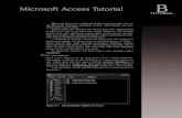 Microsoft Access Tutorial B - · PDF fileMicrosoft Access is a relational database package that runs on the Microsoft Windows operating system. This tutorial was pre-pared using Access