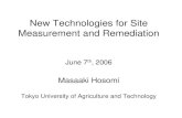 New Technologies for Site Measurement and Remediation · PDF fileNew Technologies for Site Measurement and Remediation June 7th, ... Maymo-Gatell et al. ... New Technologies for Site