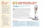 TEMPERATURE, HEAT, AND 1TEMPERATURE, HEAT, · PDF fileCHAPTER 21 TEMPERATURE, HEAT, AND EXPANSION 407 21.1 Temperature The quantity that tells how hot or cold something is compared