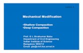 Shallow Compaction Deep Compaction - · PDF fileoptimum water content and maximum dry density for a specific compactive effort. hammer Standard ... Dry density versus moisture content.