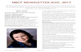 NBCF Newsletter August 2017 - · PDF filemany voice teachers and choir directors who ... Sally Dibblee, soprano, Peter Allen, piano NBCF Newsletter August 2017 Page 5 of 7. NBCF NEWSLETTER