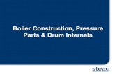 Boiler Construction, Pressure Parts & Drum  · PDF fileDetail out of steam separation principles drum and its function contraction details of boiler drum