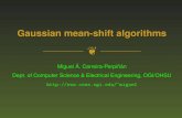 Gaussian mean-shift algorithmsaarti/SMLRG/miguel_slides.pdf · Gaussian mean-shift algorithms ... F Newton’s method F etc. F Fixed-point iteration: the mean-shift algorithm. It