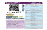 P43 Pro/USB3 -   · PDF file- 2 x PCI Express x1 slots - 2 x PCI slots ... Premium Blu-ray Audio, an outstanding technology developed on ASRock motherboard, provides the excellent