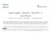 SCI Grade K Sunlight Warms Earth's Surface - Model ... Web viewThis Kindergarten unit does not require assumptions about prior academic learning in PreK or earlier units in K, ...