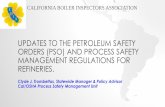 Title 8 §5189.1 Process Safety Management for refineries · PDF filePSO 6845 PIPING, FITTINGS, AND VALVES •6845(a) states in part: • the testing, inspection, and repair of all