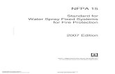 NFPA 15mvingenieria.cl/documents/NFPA15WaterSprayFiexdSystems.pdf · ADDITIONAL NOTICES AND DISCLAIMERS Updating of NFPA Documents Users of NFPA codes, standards, recommended practices,