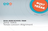 2014–2015 SCHOOL YEAR 2012 TEKS Texas Lesson Alignmentmedia.thinkthroughmath.com/.../TX-LessonAlignment.pdf · 2014–2015 SCHOOL YEAR 2012 TEKS Texas Lesson Alignment. ... A To
