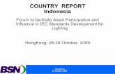 COUNTRY REPORT COUNTRY REPORT Indonesia - · PDF fileCOUNTRY REPORT COUNTRY REPORT Indonesia and for Lighting 2009. g 2009 ... drafting of SNI BSN t I 3rd s • ... 2004-2009 energy