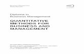 QUANTITATIVE METHODS FOR BUSINESS AND MANAGEMENT · PDF fileMETHODS FOR BUSINESS AND MANAGEMENT ... QUANTITATIVE METHODS FOR BUSINESS AND ... Statistics Most of the quantitative methods