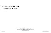 Notary Public License Law - New York Department of · PDF filenotary public commission, ... Executive Law 133 Certification of Notarial Signatures ... Page 6 / Notary Public License