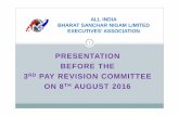 PRESENTATION BEFORE THE 3RD PAY REVISION · PDF filepresentation before the 3rd pay revision committee on 8th august 2016 all india bharat sanchar nigam limited executives’ association