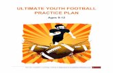 ULTIMATE YOUTH FOOTBALL PRACTICE PLAN · PDF fileOffensive Period (25 Minutes ... Ages 9-12 Football Practice Template ... the player at the end of the line will throw his football