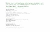 Liste non exhaustive des professionnels de santé au ...senegalie.wifeo.com/documents/professionnels-de-sante-au-senegal... · Liste non exhaustive des professionnels de santé au