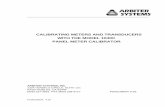 CALIBRATING METERS AND TRANSDUCERS WITH - · PDF fileCalibrating Meters and Transducers with the Arbiter Systems 1040C ... Because of the variety of parameters involved, in-house and