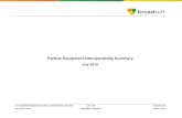 Partner Equipment Interoperability Summary -   · PDF filePRI / PSTN / Media Gateway ... MSAN ... Partner Equipment Interoperability Summary