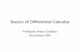 Basics of Differential Calculus - University Of · PDF fileWhy differential calculus? • Models explain economic behavior with system of equations • What happens if a variable changes?
