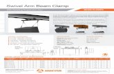 Swivel Arm Beam Clamp - Adaptive Technologies · PDF fileSwivel Arm Beam Clamp With Rotating Suspension Arm Swivel Structural Beam Clamps are time-saving rigging solutions that provide