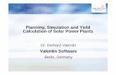 Planning, Simulation and Yield Calculation of Solar Power ... · PDF filePlanning, Simulation and Yield Calculation of Solar Power Plants ... Simulation and Yield Calculation of Solar