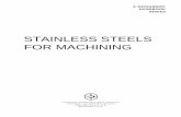 STAINLESS STEELS FOR MACHINING - Nickel · PDF fileSTAINLESS STEELS FOR MACHINING A DESIGNERS' HANDBOOK SERIES Committee of Stainless Steel Producers American Iron and Steel Institute