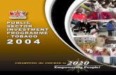 Tobago PSIP 2004 - · PDF fileThe allocation of 53 percent of the 2004 Tobago PSIP to Social Iinfrastructure, ... on coral reef management. 4. ... utilized to complete engineering