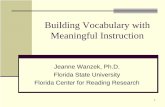 Building Vocabulary with Meaningful Instruction (PDF) · PDF fileBuilding Vocabulary with Meaningful Instruction. ... Provide multiple opportunities to use a new ... Do you encourage