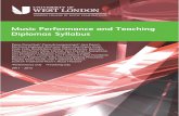 Music Performance and Teaching Diplomas Syllabus - · PDF fileMusic Performance and Teaching Diplomas Syllabus Piano, ... at Grades 6-8 in an ... church music, Irish and Scottish traditional