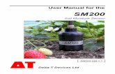 Soil Moisture Sensor - Delta T · PDF fileSM200 User Manual 1.1 Index z 4 Introduction Description The SM200 measures soil moisture content at a single location, sampling ~0.5 litres