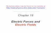 Chapte - Physicshumanic/p112_lecture2.pdf · Chapter 18 Electric Forces and Electric Fields My lecture slides may be found on my website at humanic/ ...