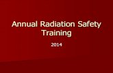 Annual Radiation Safety Training - UA EHSAnnual Radiation Safety Training 2014 . Annual Training ... Answer questions ... question. 1.How often is ...ehs.ua.edu/.../2014/08/Annual-Radiation-Safety-Training2014pdf.pdf ·