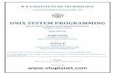 NOTES FOR 6TH SEMESTER INFORMATION SCIENCE SUBJECT CODE ... System... · r n s institute of technology channasandra, bangalore - 98 unix system programming notes for 6th semester