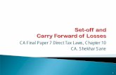 Set-off and Carry Forward of Losses - ICAI Knowledge · PDF fileSet-off and Carry Forward of Losses ... private or unlisted public co. to LLP 29 . Section 72A - Amalgamation 30 Unabsorbed