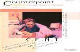 Connterpoint - UNT College of Music: Home · PDF fileConnterpoint AF+ütv ... with Dan Haerle, I was a l5 year-old struggling jazz trom-by Edward Perez (_, and a