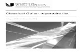 Classical Guitar repertoire list - · PDF file4 LCM Publications In addition to the RGT Examination Handbooks, which are tailor-made for LCM Classical Guitar examinations, the following
