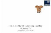 Old English Poetry - University of Oxford Podcastsmedia.podcasts.ox.ac.uk/engfac/oldenglish/lee03-oldenglish.pdf · • Old English poems are untitled, and ... • Old English poetry