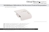 300Mbps Wireless-N Access Point/Repeater · PDF filewireless capabilities to a non-wireless network. Using a wall plug design, this allows for convenient or hidden placement anywhere