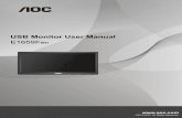 USB Monitor User Manual E1659F -  · PDF fileUSB Monitor User Manual E1659FWU   ... 3 National Conventions ... Any uneven or sloped surface may result in unit