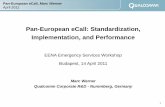 Pan-European eCall: Standardization, Implementation, · PDF filePan-European eCall: Standardization, Implementation, and Performance ... (‗push‘ / ‗pull‘) ... 2G/3G Connectivity