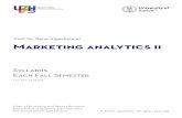 Prof. Dr. René Algesheimer Marketing analytics iia5ac08ee-f115-450b-9a9... · data analysis. This interactive ... cover topics like conjoint analysis, social network analysis or