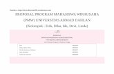 PROPOSAL PROGRAM MAHASISWA WIRAUSAHA …eprints.binadarma.ac.id/1127/1/KEWIRAUSAHAAN... · PROPOSAL PROGRAM MAHASISWA WIRAUSAHA (PMW) UNIVERSITAS AHMAD DAHLAN Unit Pelaksana Program